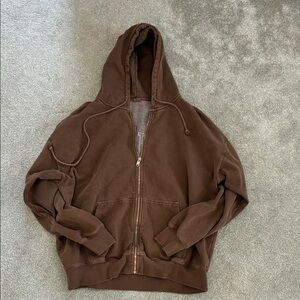 Brandy Melville Malibu California Brown Zip up